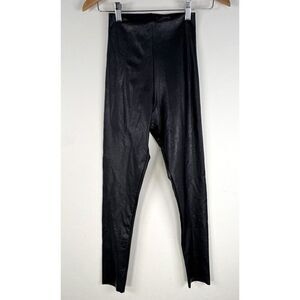 Commando Small Perfect Faux Leather Leggings Black Pleather Moto High Rise Tight